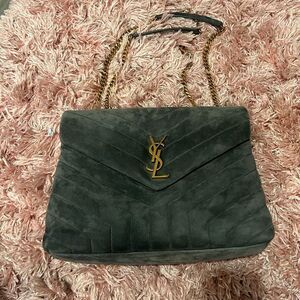 YSL NWt Medium Lou Matelassé Suede Shoulder bag